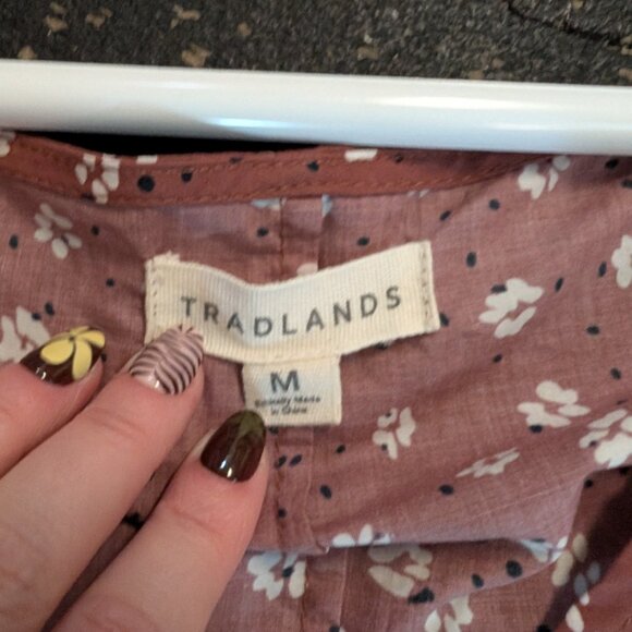 Tradlands Augusta Floral Dress - Plum - Picture 4 of 4